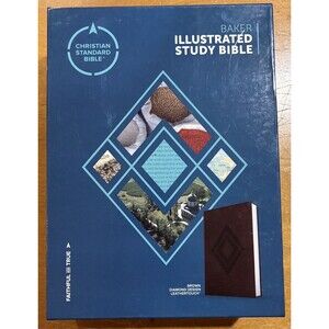 CSB Baker Illustrated Study Bible 2018 Brown Soft Leathertouch New in Box